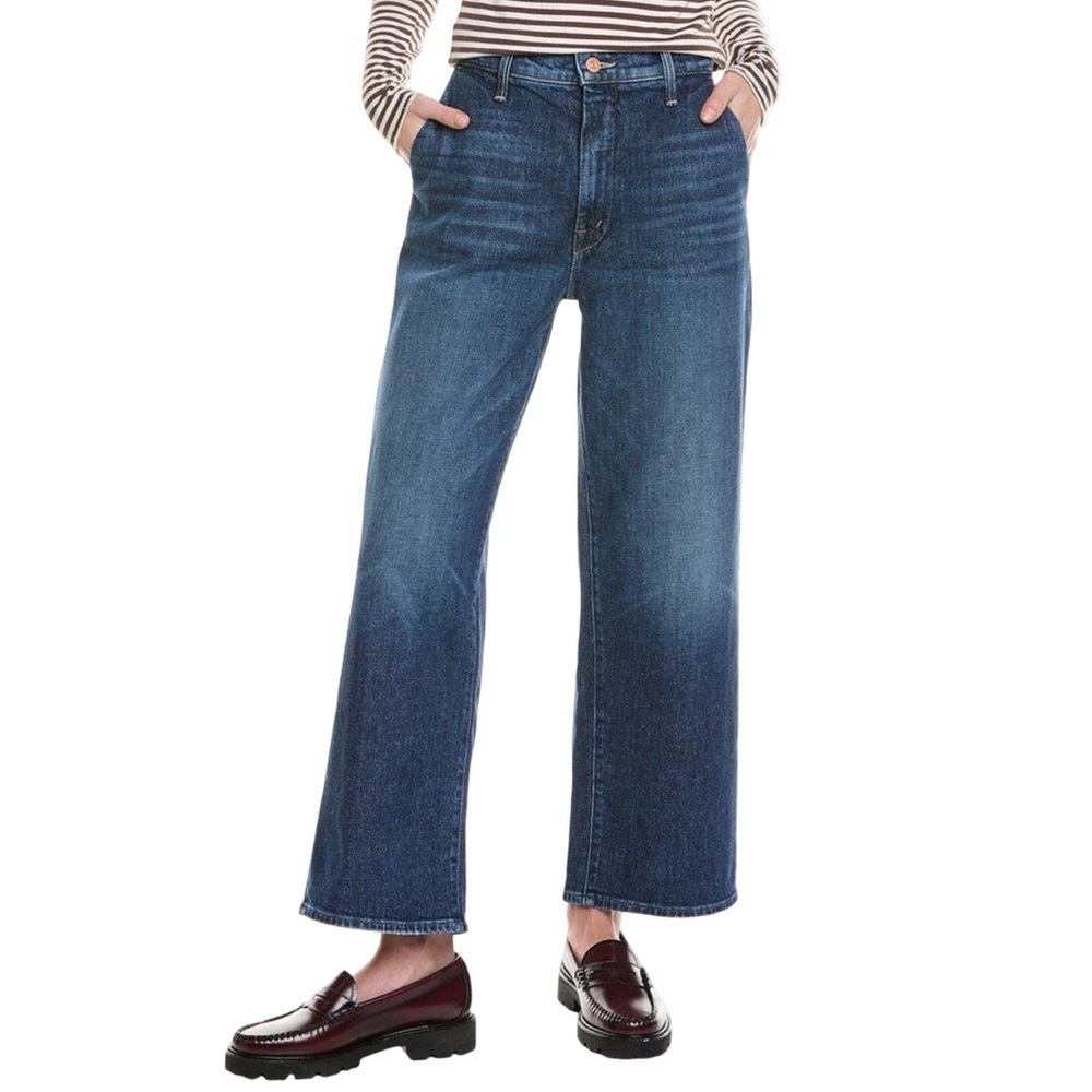 MOTHER The Dodger Prep Ankle High Rise Wide Leg Denim Jean Yee Haw Size 26 NEW